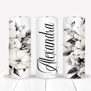 Custom Name Drinkware Tumbler, Gift Set, Elegant Gift for Her